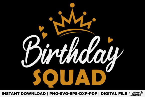 Birthday Squad T-Shirt Design