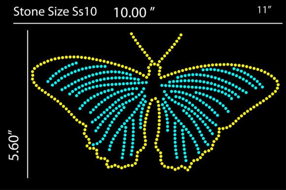 Butterfly Rhinestone Template Graphics for T-Shirt Designs