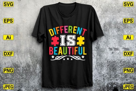 Different is Beautiful T-shirt Design: Graphics Asset Review