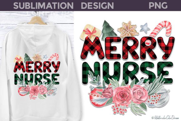 Merry Nurse Sublimation: Graphics for T-Shirt Designs