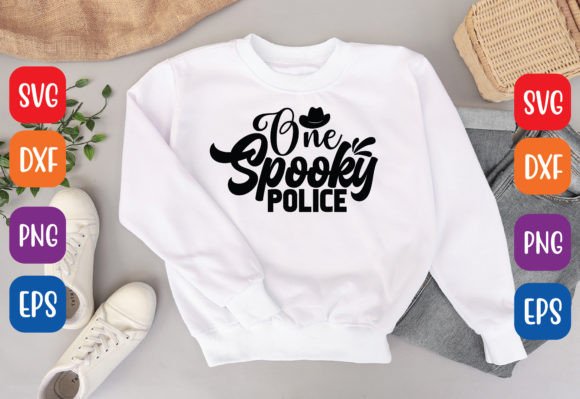 One Spooky Police SVG Graphic for T-Shirt Designs