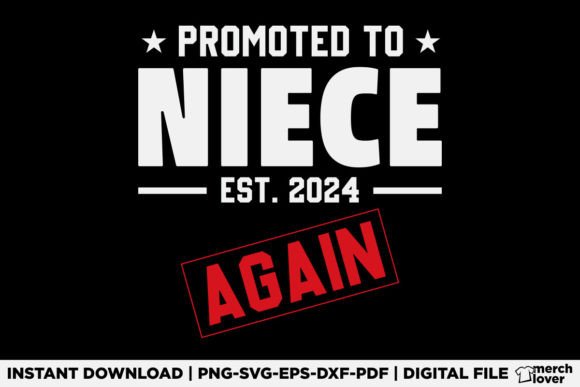 Promoted to Niece Again 2024 T-Shirt Graphics