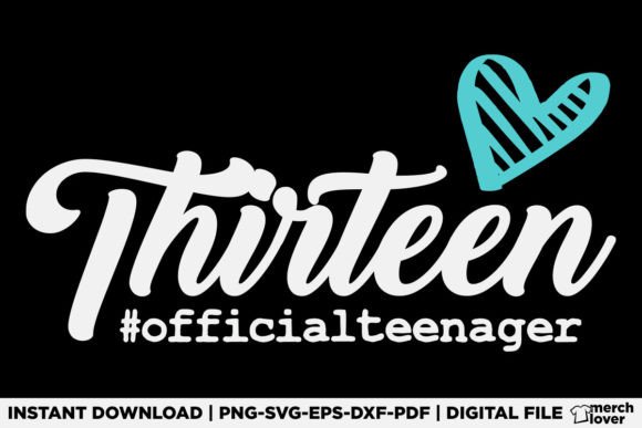 Thirteen 13th Birthday Girls T-Shirt Graphics